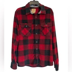 Telluride Clothing Company Red & Black Check Flannel Shirt / Shacket, Medium